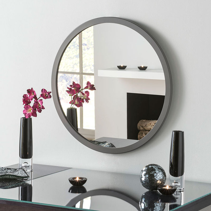 Classic Circle Dark Grey Mirror