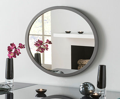 Classic Circle Dark Grey Mirror