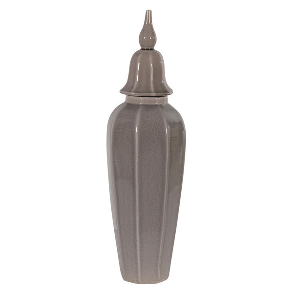 Lidded urn - grey