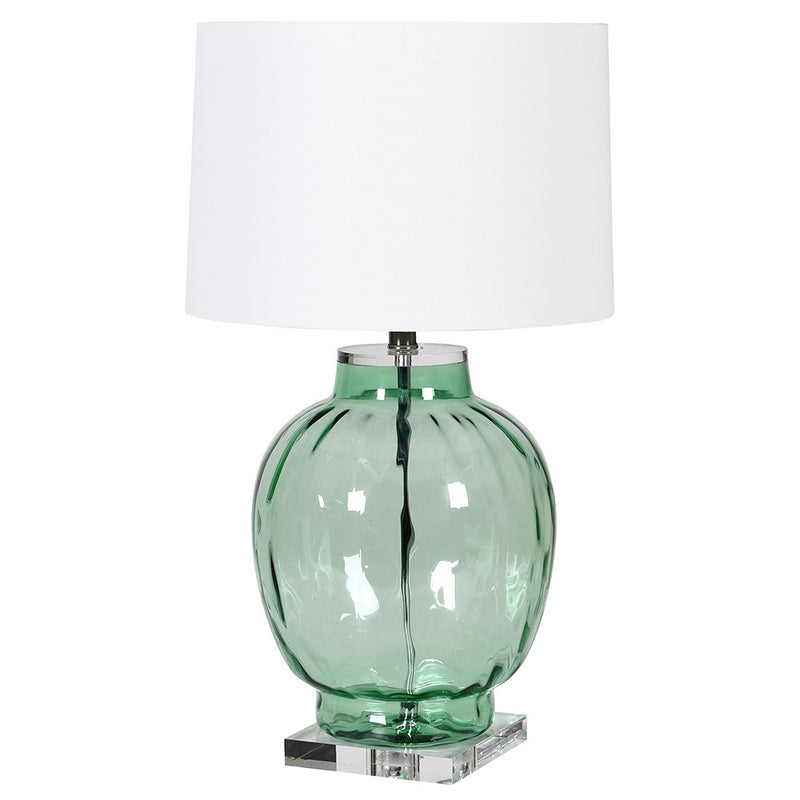 Aqua glass lamp