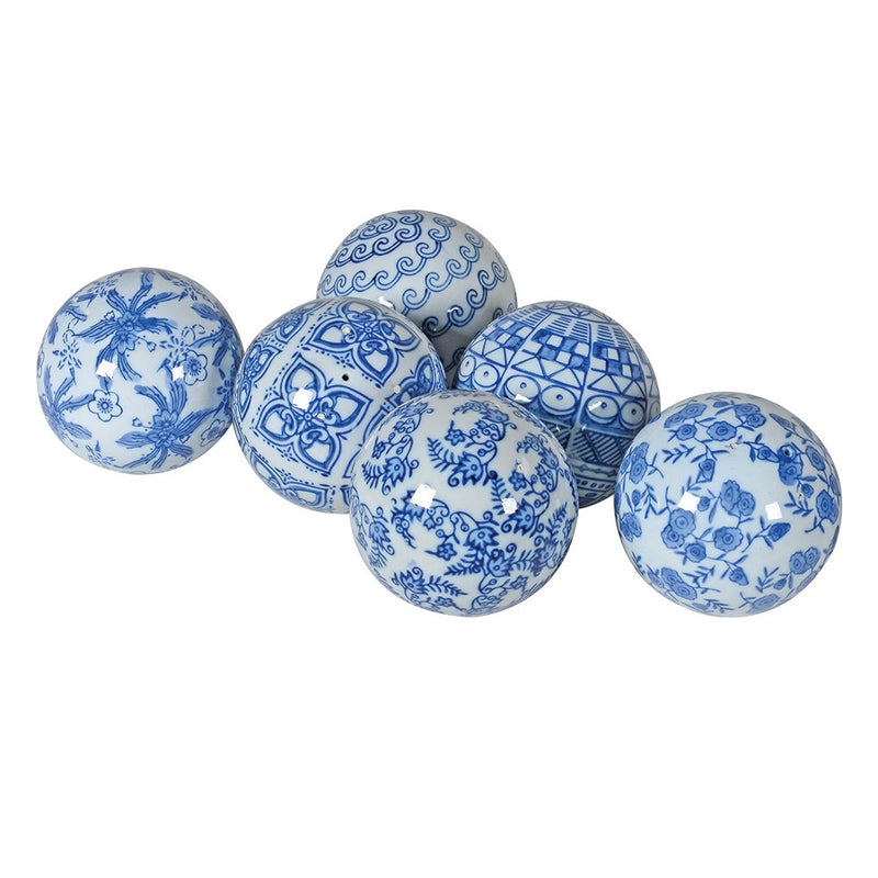 Blue and White Chinoiserie Orbs