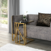 Azura Gold Metal Sofa Table