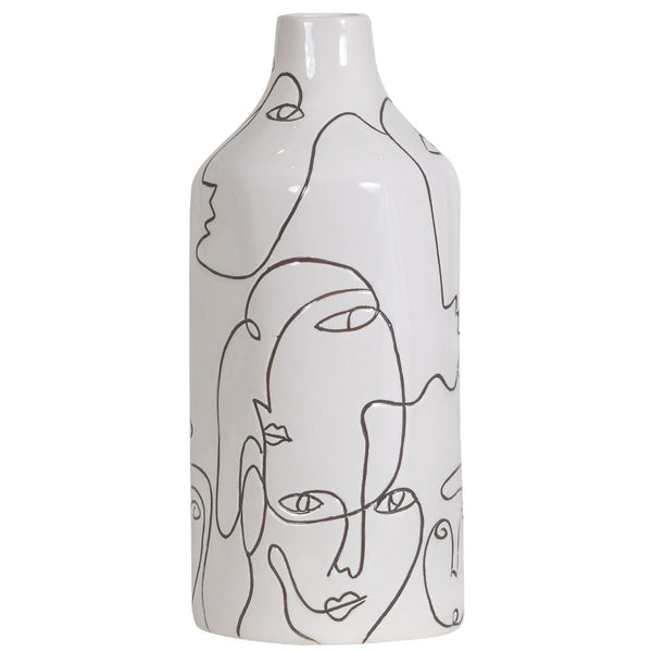 Linework Face Vase