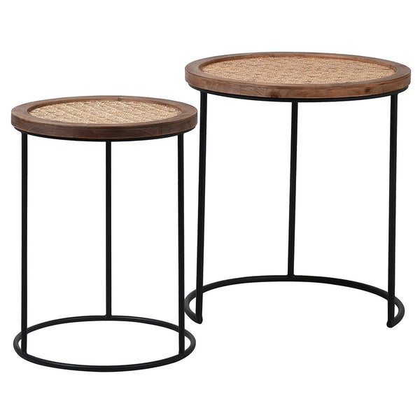 Rattan top set of tables