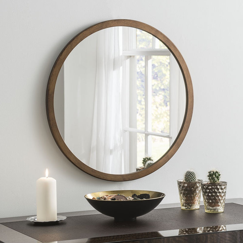 Classic Circle Dark Grey Mirror