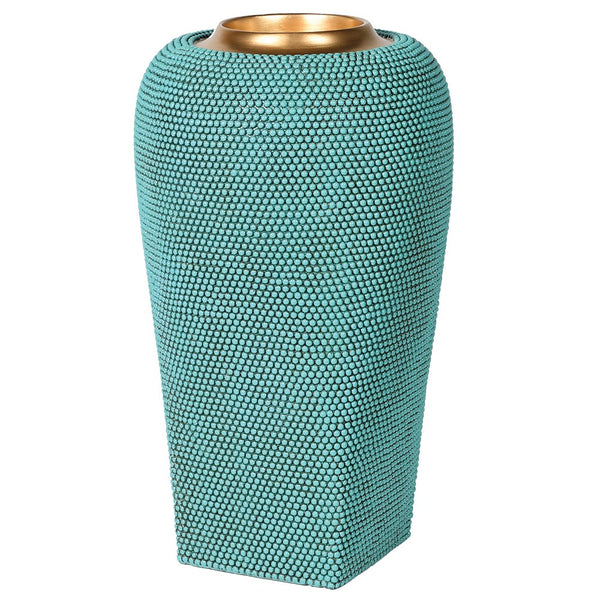 Beaded Turquoise Vase