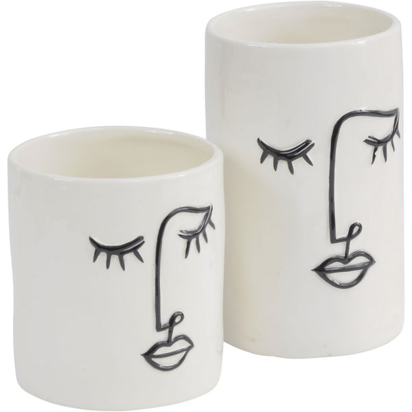 Dolomite Face Planter in White Large