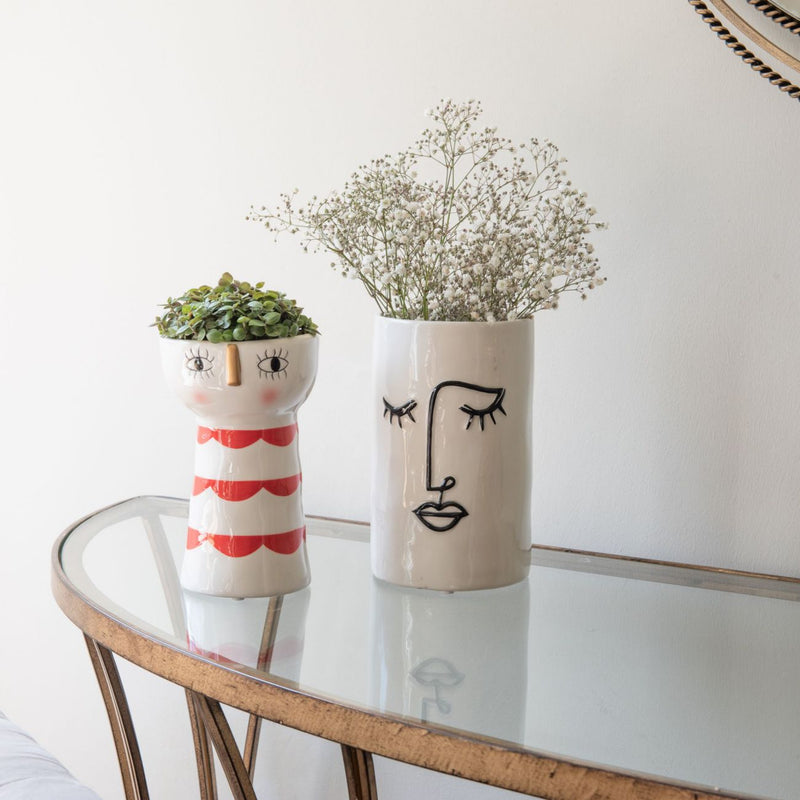 Dolomite Face Planter in White Large
